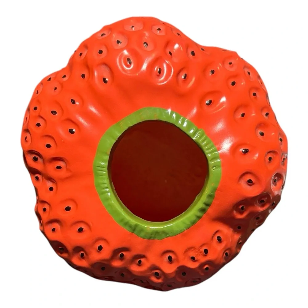 Vibrant Strawberry Shaped Vase 7.5